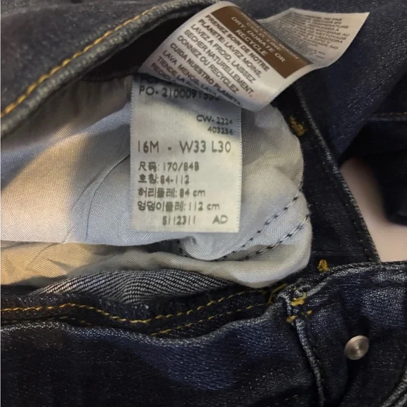 Levi’s size 16M/33x30 Women’s Blue Denim Mid Rise Straight Leg Jeans - Picture 7 of 8